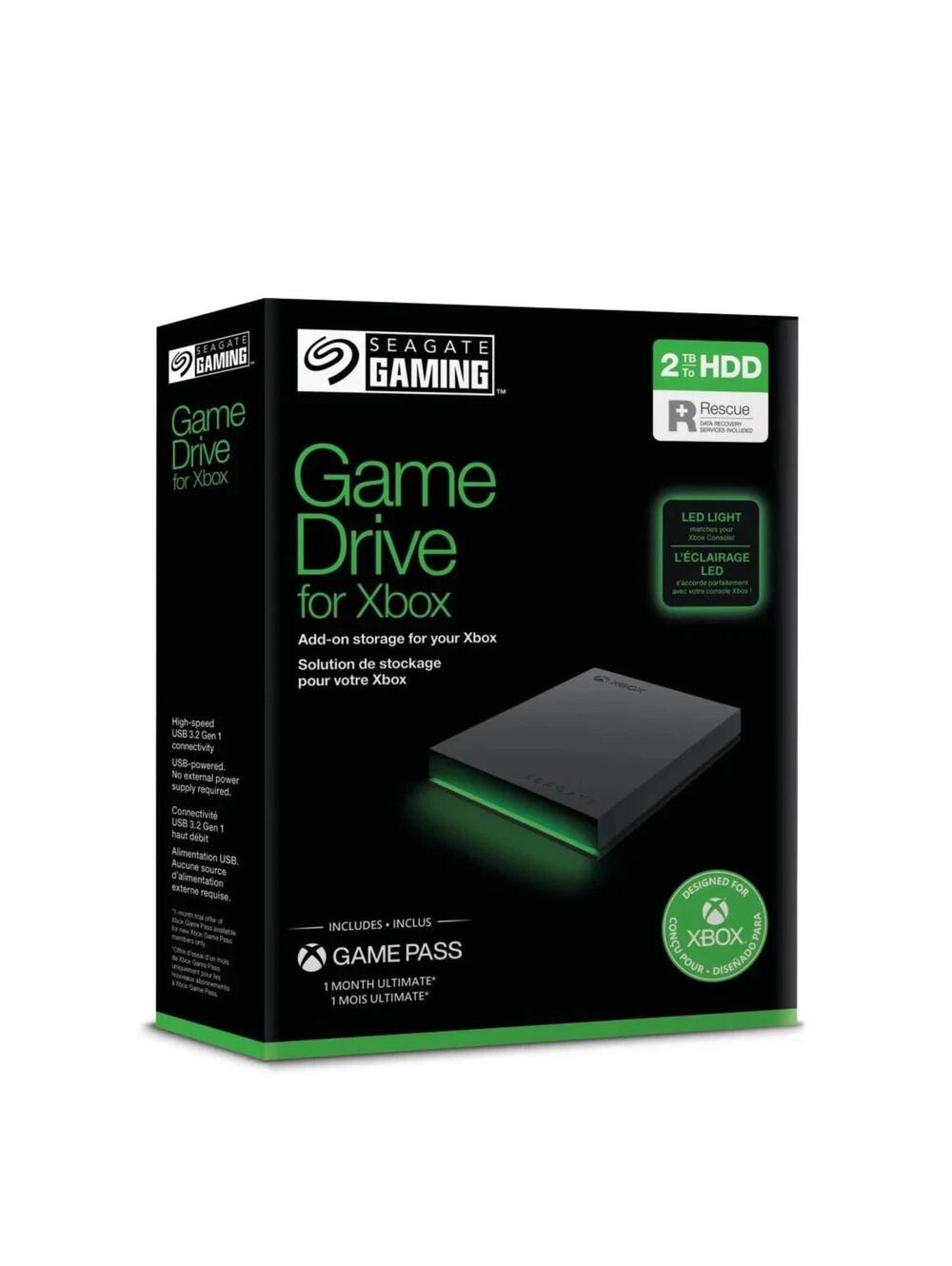 Drive for Xbox 2TB External Hard Drive Portable HDD - USB 3.2 Gen 1, Black